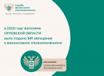 В 2023 году жителями Орловской области подано 341 обращение к финансовому уполномоченному