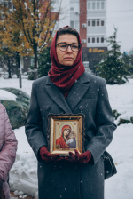 В праздник Казанской иконы Божией Матери и Дня народного единства состоялся традиционный общегородской Крестный ход. Его возглавил митрополит Орловский и Болховский Тихон в окружении духовенства Орловской епархии. 4 ноября 2024 года.