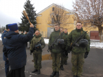 Председатель епархиального отдела по взаимодействию с Вооруженными силами протоиерей Сергий Гаврюшин благословил молодое пополнение осеннего призыва на прохождение срочной службы. г. Орел, 16 ноября 2024 года.