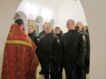 Председатель епархиального отдела по взаимодействию с Вооруженными силами протоиерей Сергий Гаврюшин благословил молодое пополнение осеннего призыва на прохождение срочной службы. г. Орел, 16 ноября 2024 года.