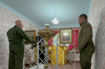 Митрополит Орловский и Болховский Тихон совершил первую Литургию в полевом госпитале зоны СВО, который обустроила Орловская епархия. 17 декабря 2024 года.