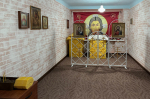 Митрополит Орловский и Болховский Тихон совершил первую Литургию в полевом госпитале зоны СВО, который обустроила Орловская епархия. 17 декабря 2024 года.