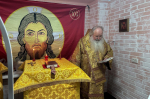 Митрополит Орловский и Болховский Тихон совершил первую Литургию в полевом госпитале зоны СВО, который обустроила Орловская епархия. 17 декабря 2024 года.