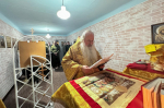 Митрополит Орловский и Болховский Тихон совершил первую Литургию в полевом госпитале зоны СВО, который обустроила Орловская епархия. 17 декабря 2024 года.