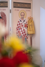 В день Святителя Николая, архиепископа Мир Ликийских, чудотворца, митрополит Орловский и Болховский Тихон совершил Божественную Литургию в Храме святителя Николая Чудотворца на улице Корчагина города Орла. 19 декабря 2024 года. г.Орел