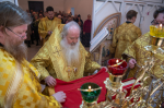 В день Святителя Николая, архиепископа Мир Ликийских, чудотворца, митрополит Орловский и Болховский Тихон совершил Божественную Литургию в Храме святителя Николая Чудотворца на улице Корчагина города Орла. 19 декабря 2024 года. г.Орел