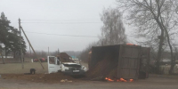 Под Ливнами грузовик опрокинулся на ГАЗель - OrelGrad.Ru