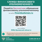 Финансовый уполномоченный поможет орловцам решить денежный спор с микрофинансовой организацией без суда