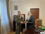 Казаки Орловского округа прибыли за благословением к Владыке Тихону перед отправкой в зону СВО. 24 мая 2025 года, г.Орел