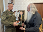 Казаки Орловского округа прибыли за благословением к Владыке Тихону перед отправкой в зону СВО. 24 мая 2025 года, г.Орел