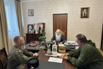 Казаки Орловского округа прибыли за благословением к Владыке Тихону перед отправкой в зону СВО