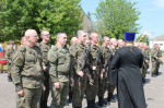 Председатель епархиального отдела по взаимодействию с Вооружёнными силами и правоохранительными органами протоиерей Сергий Гаврюшин принял участие в торжественной церемонии приведения к военной присяге молодых воинов весеннего призыва в войсковой части 03013. 24 мая 2025 года.