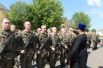 Председатель епархиального отдела по взаимодействию с Вооружёнными силами и правоохранительными органами протоиерей Сергий Гаврюшин принял участие в торжественной церемонии приведения к военной присяге молодых воинов весеннего призыва в войсковой части 03013. 24 мая 2025 года.