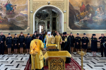 В день памяти святого великомученика Феодора Стратилата, Небесного покровителя сотрудников Федеральной службы судебных приставов, в Ахтырском кафедральном соборе города Орла митрополит Орловский и Болховский Тихон совершил торжественный молебен. 21 июня 2025 года.