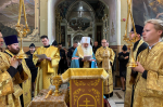 В день памяти святого великомученика Феодора Стратилата, Небесного покровителя сотрудников Федеральной службы судебных приставов, в Ахтырском кафедральном соборе города Орла митрополит Орловский и Болховский Тихон совершил торжественный молебен. 21 июня 2025 года.