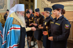 В день памяти святого великомученика Феодора Стратилата, Небесного покровителя сотрудников Федеральной службы судебных приставов, в Ахтырском кафедральном соборе города Орла митрополит Орловский и Болховский Тихон совершил торжественный молебен. 21 июня 2025 года.