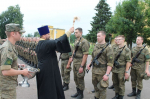 Протоиерей Сергий Гаврюшин благословил новобранцев на службу Родине