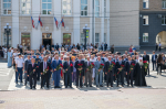 Владыка Тихон возложил цветы у стелы «Орел - город воинской славы». 5 августа 2025 года, г. Орел.