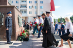 Владыка Тихон возложил цветы у стелы «Орел - город воинской славы». 5 августа 2025 года, г. Орел.