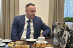 Митрополит Орловский и Болховский Тихон провел рабочую встречу с заместителем председателя Всемирного Русского Народного Собора Михаилом Ивановым. 8 августа 2025 года, г. Орел