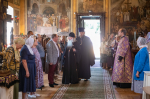 В день Происхождения (изнесения) Честных Древ Животворящего Креста Господня, празднования Всемилостивому Спасу и Пресвятой Богородице, митрополит Орловский и Болховский Тихон совершил Божественную литургию в Свято-Троицком храме города Орла. 14 августа 2025 года.