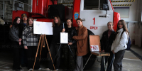 Искусство на службе спасения: в пожарно-спасательной части прошёл пленэр юных художников - МЧС