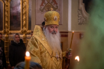 В канун Недели 18-й по Пятидесятнице, Обре́тения мощей святителя Иоанна, архиепископа Шанхайского и Сан-Францисского, митрополит Орловский и Болховский Тихон совершил всенощное бдение в Ахтырском кафедральном соборе города Орла. 11 октября 2025 года.