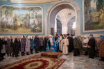 В праздник Собора Архистратига Михаила и прочих Небесных Сил бесплотных. Архангелов Гавриила, Рафаила, Урии́ла, Селафии́ла, Иегудии́ла, Варахиила и Иеремиила, митрополит Орловский и Болховский Тихон возглавил Божественную Литургию в Успенском (Михаило-Архангельском) соборе города Орла. 21 ноября 2025 года.
