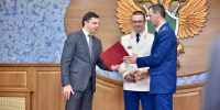 Митрополит Орловский и Болховский Тихон принял участие в торжественном мероприятии, посвященном 304-й годовщине основания российской прокуратуры, которое состоялось в здании прокуратуры Орловской области. 12 января 2026 года, г.Орел - Орловская и Ливенская епархия