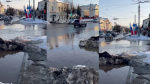С приходом весны орловцы «наслаждаются» образовавшимися озерами