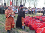 В Кривцовском мемориале Болховского района торжественно перезахоронили останки 121 красноармейца