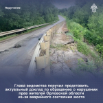 Бастрыкин потребовал доклад по аварийному орловскому мосту