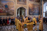 В день памяти святого великомученика Феодора Стратилата, Небесного покровителя сотрудников Федеральной службы судебных приставов, митрополит Орловский и Болховский Тихон возглавил торжественный молебен в Ахтырском кафедральном соборе города Орла, 21 июня 2026 года.