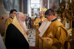 В день памяти святого великомученика Феодора Стратилата, Небесного покровителя сотрудников Федеральной службы судебных приставов, митрополит Орловский и Болховский Тихон возглавил торжественный молебен в Ахтырском кафедральном соборе города Орла, 21 июня 2026 года.