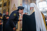 В день памяти святого великомученика Феодора Стратилата, Небесного покровителя сотрудников Федеральной службы судебных приставов, митрополит Орловский и Болховский Тихон возглавил торжественный молебен в Ахтырском кафедральном соборе города Орла, 21 июня 2026 года.
