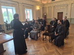 В резиденции Управляющего Орловской епархией состоялось рабочее совещание председателя епархиального Миссионерского отдела иерея Сергия Шомина со священнослужителями, назначенными епархиальными миссионерами, 24 июля 2026 года, г.Орел